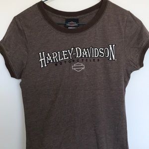 Harley Davison Earthy Cap Sleeve Shirt